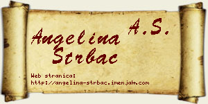 Angelina Štrbac vizit kartica